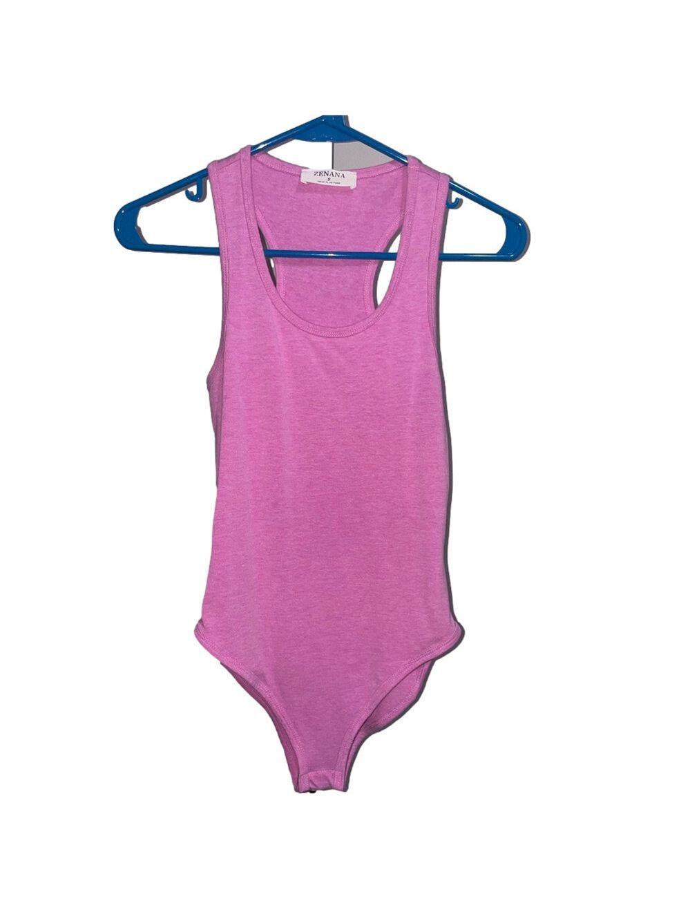 Zenana Bodysuit Women's Small Sleeveless Fuchsia Pink - Picture 2 of 6
